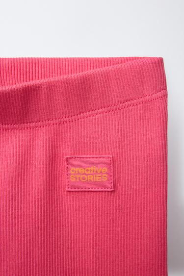 RIBBED CYCLING LEGGINGS - Intense coral by Zara - Image 2