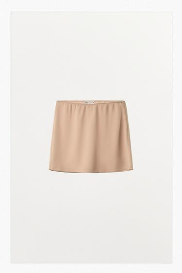 FALDA MINI FORRO - rosa claro de Zara