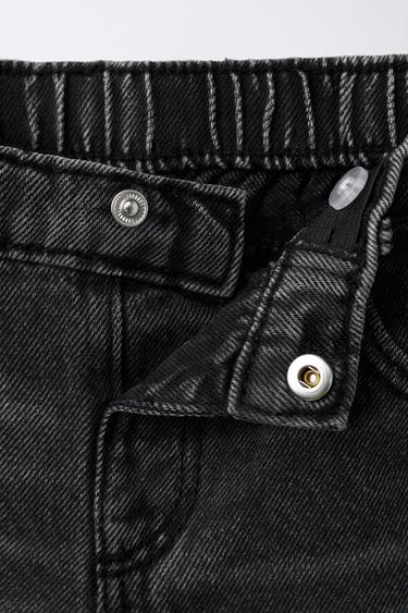 BERMUDA EN JEAN COUPE MOM - Noir de Zara - Image 2