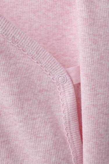 3-PACK RIB KIMONO NECK BODYSUITS - Pink by Zara - Image 5