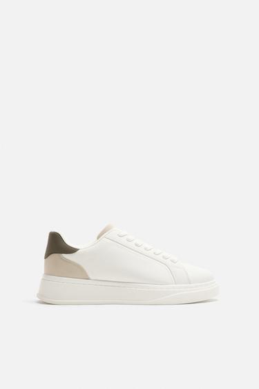TRAINERS WITH HEEL DETAIL - Khaki Green by Zara
