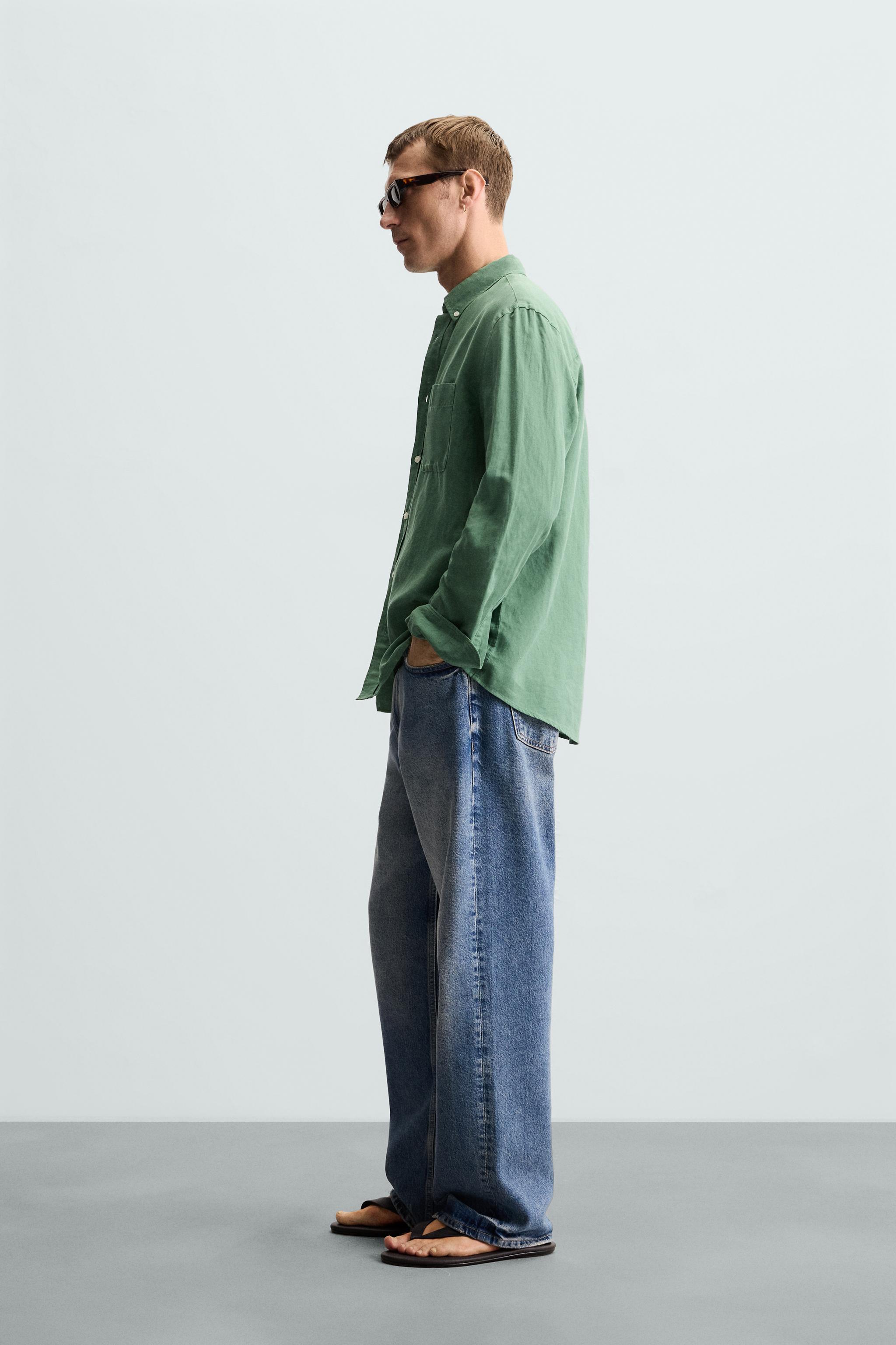 COTTON - LINEN SHIRT - Light beige | ZARA South Africa