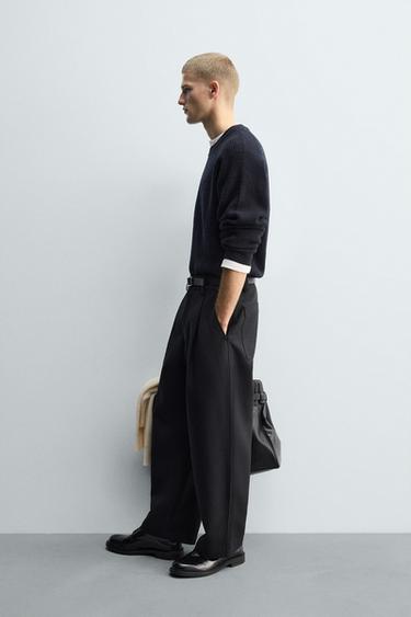 PULL STRUCTURÉ COUPE BOXY - Bleu marine foncé de Zara - Image 3