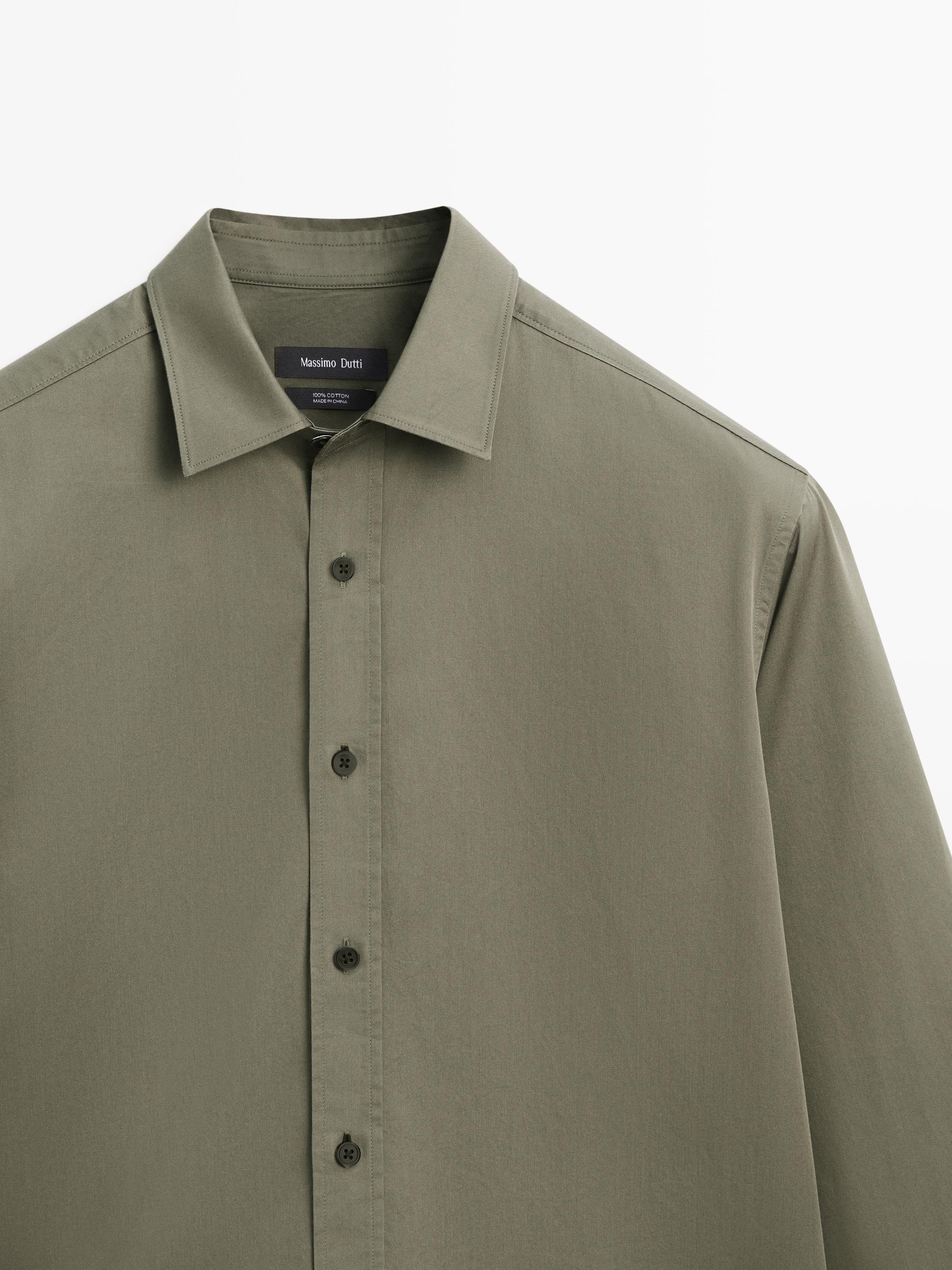 Regular-fit 100% cotton shirt