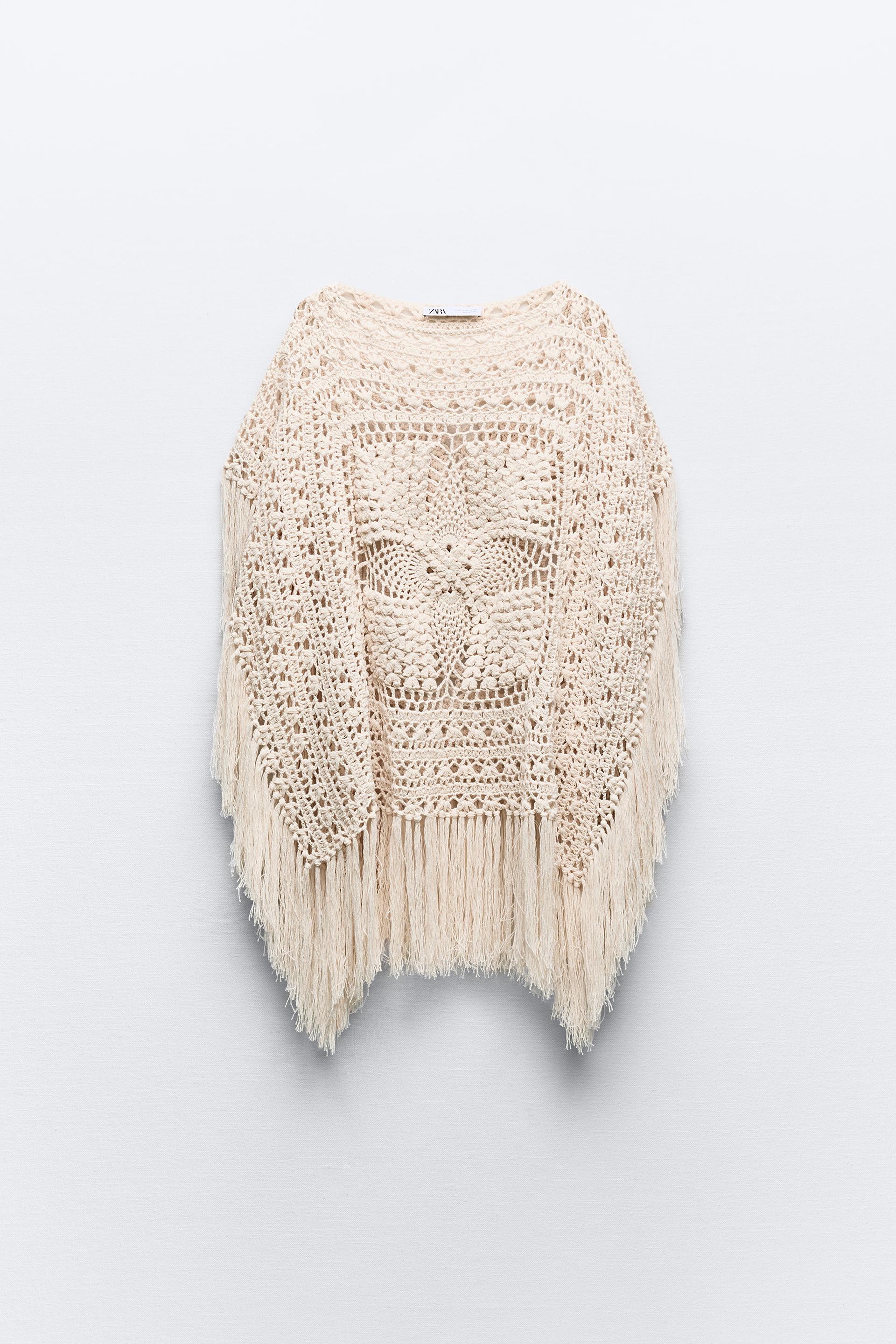 KNIT KAFTAN WITH FRINGING