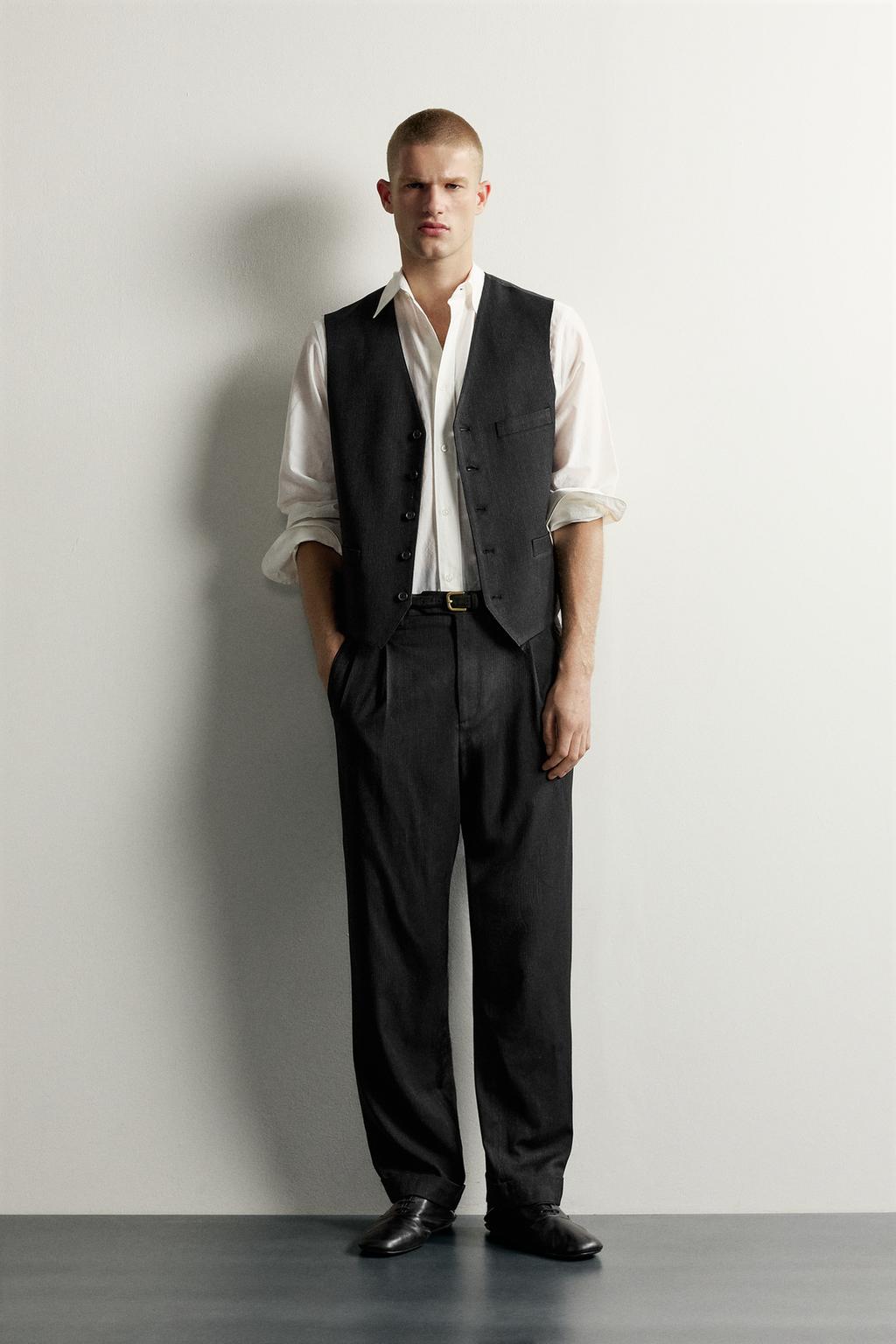 STRIPED SUIT WAISTCOAT