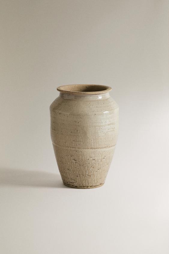 VASE HAUT EN CÉRAMIQUE - Écru de Zara - Image 0