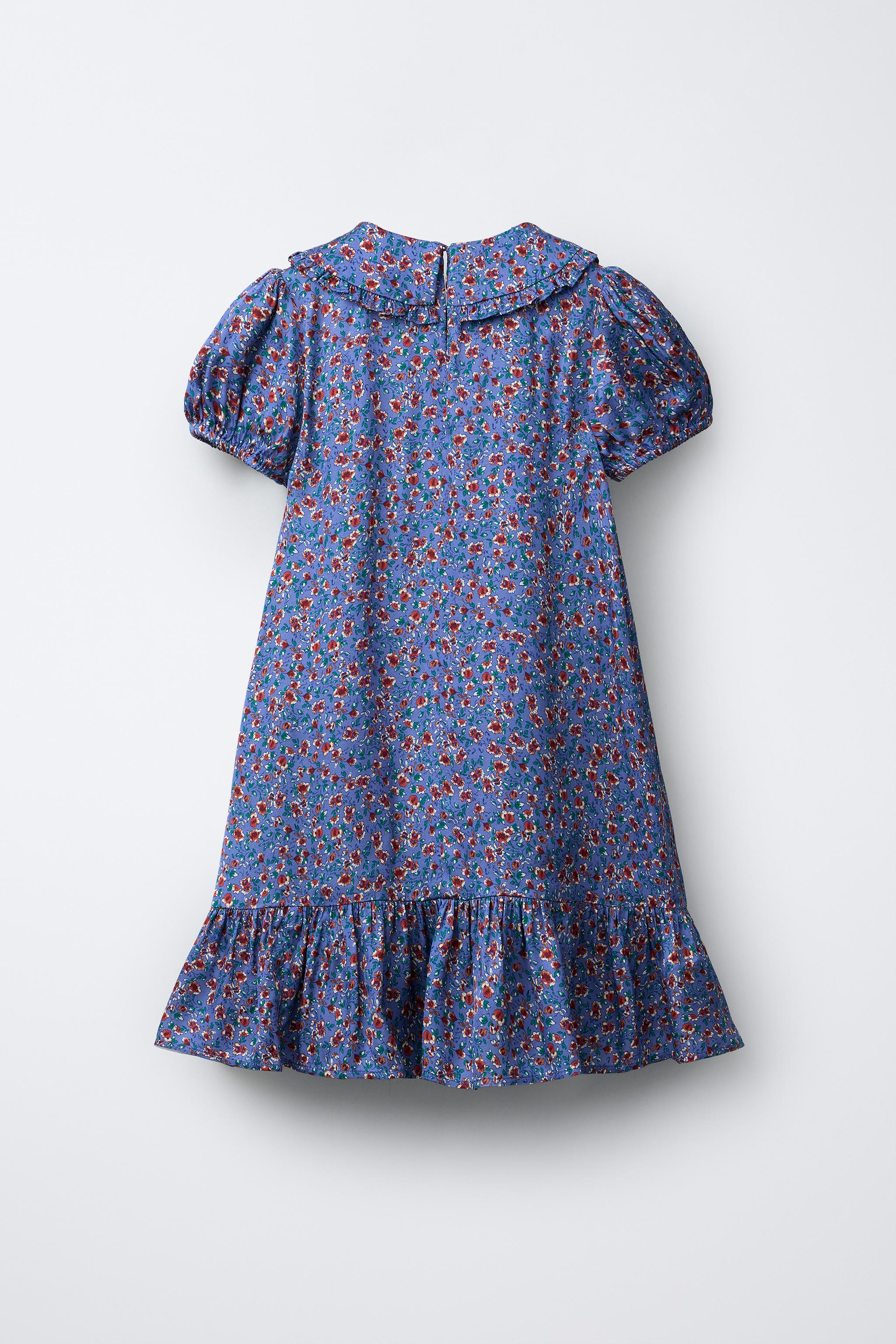 FLORAL DRESS - Blue | ZARA United States FLORAL DRESS - Blue | ZARA United States