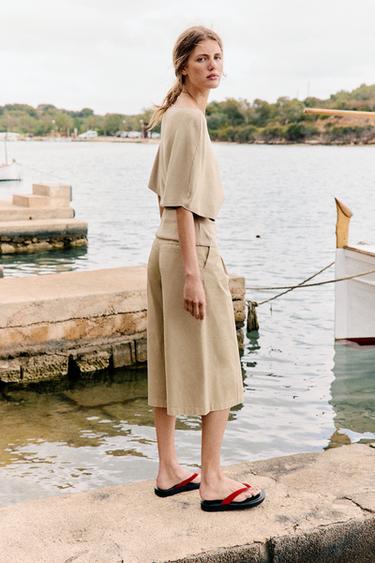 TOP EN MAILLE CEINTURÉ - Sable de Zara - Image 2