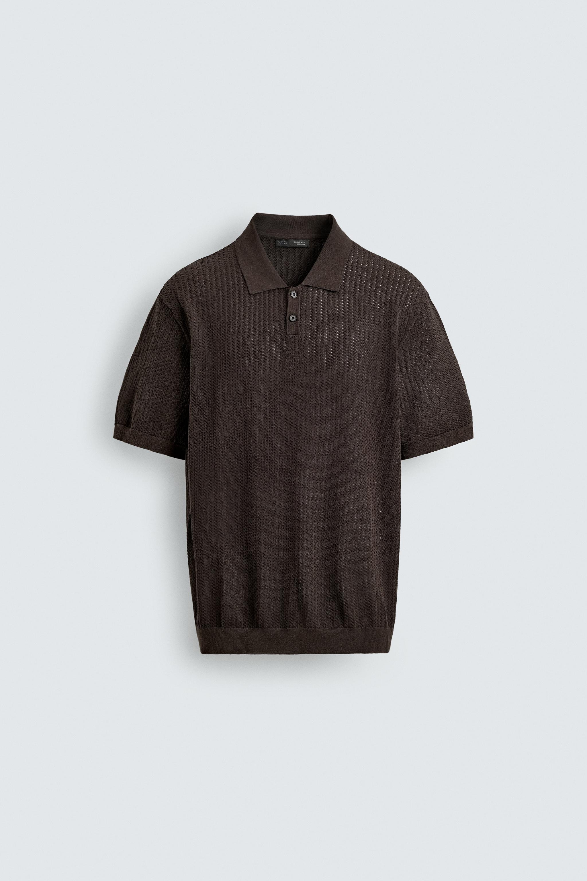 POLO REGULAR FIT EN MAILLE STRUCTURÉE