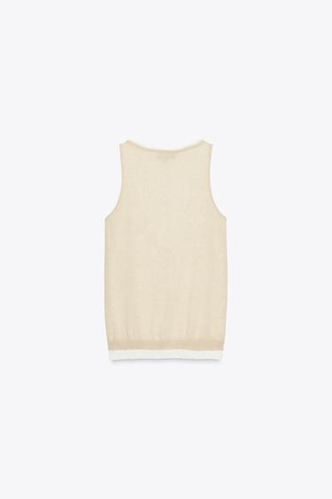 DOUBLE LAYER KNIT TOP - Sand by Zara - Image 6