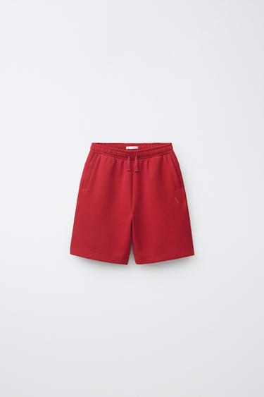 برمودا INTERLOCK SPORTY - أحمر الخاص بـ Zara