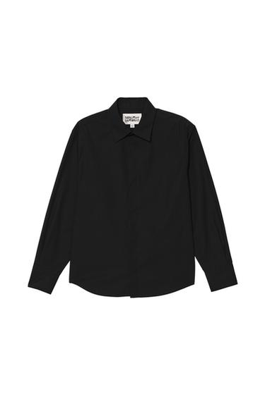 RELAXED FIT COTTON POPLIN SHIRT - Black by Zara