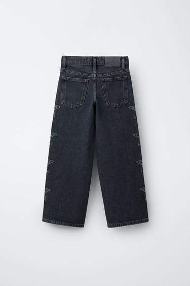 JEAN LARGE ÉTOILES STRASS - Bleu de Zara - Image 1