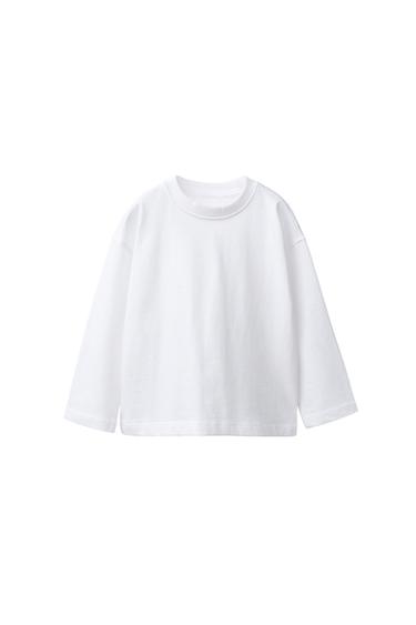 ОДНОТОННИЙ ЛОНГСЛІВ - Білий Zara