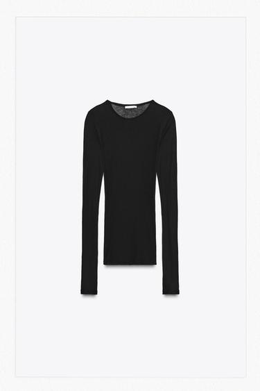 SUPIMA® COTTON T-SHIRT - Black by Zara