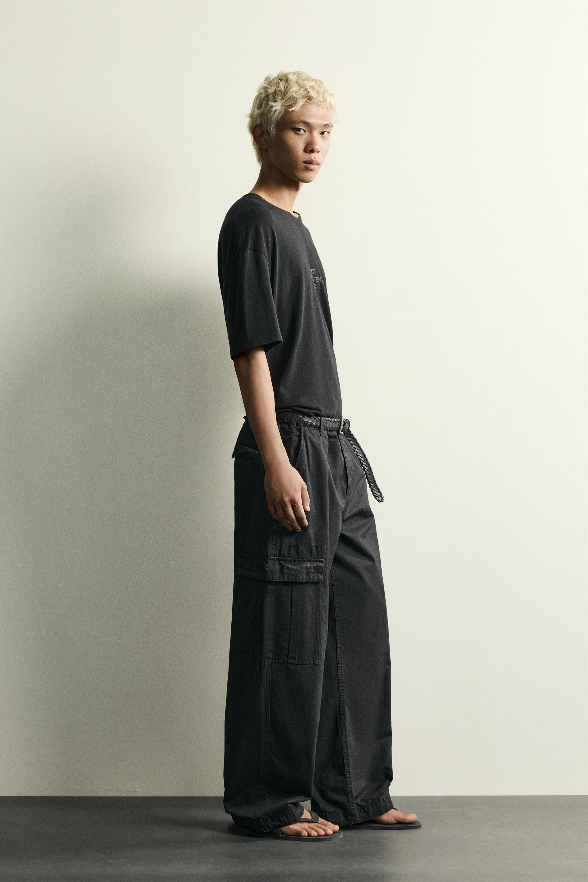RELAXED FIT WASHED TEXT T-SHIRT