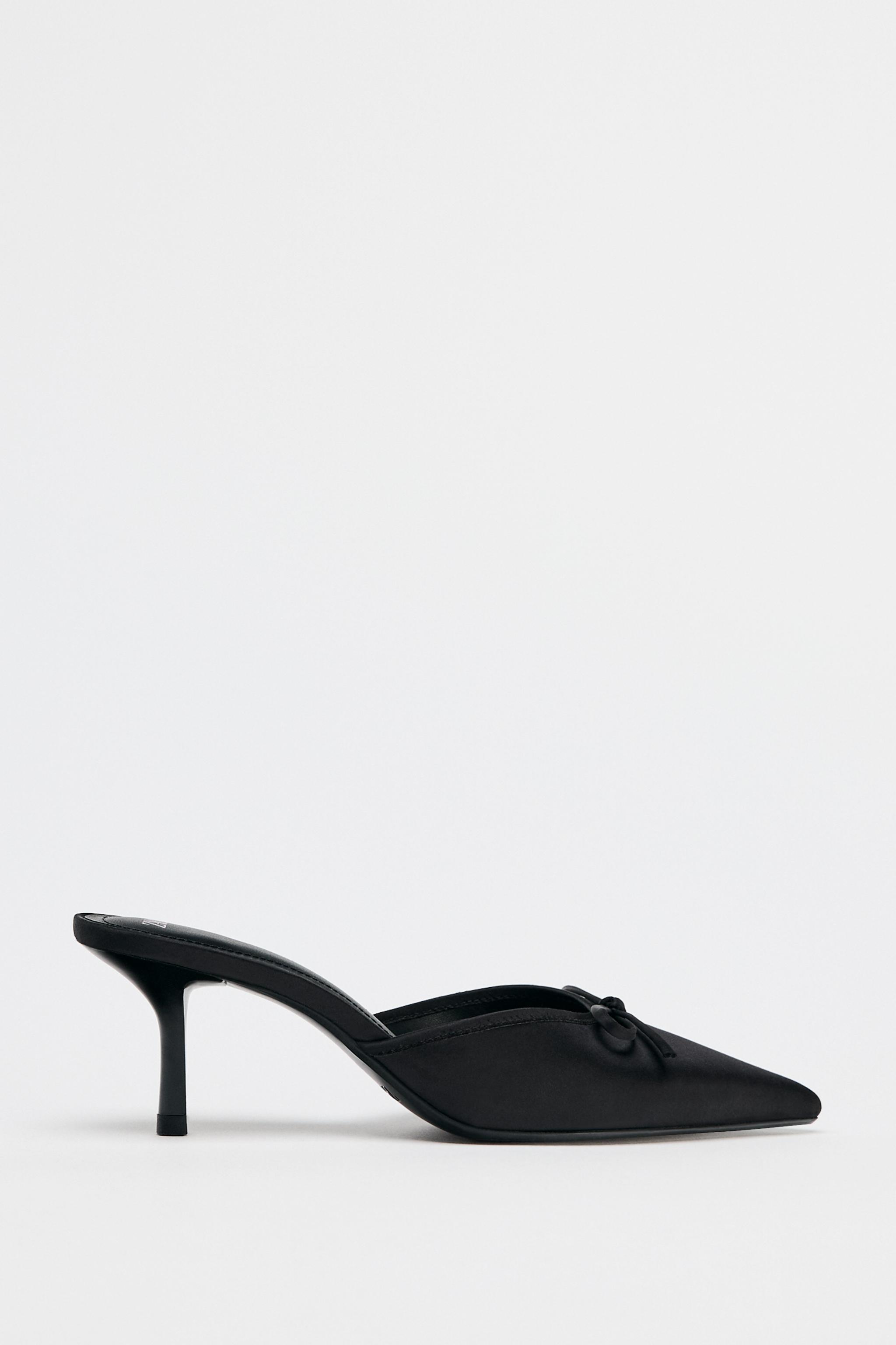 ★ZARA★ VELVET-EFFECT HEELED MULES VELVET-EFFECT HEELED MULES - Mustard | ZARA United Kingdom