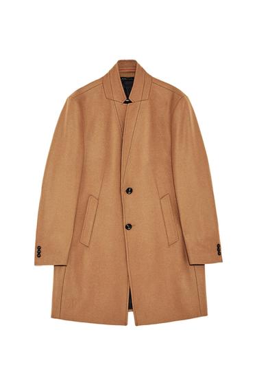 COAT WITH LAPEL SEAMS
