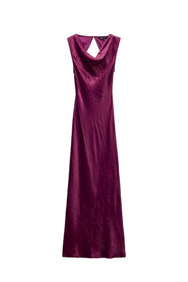 VESTIDO SATINADO ESCOTE ESPALDA