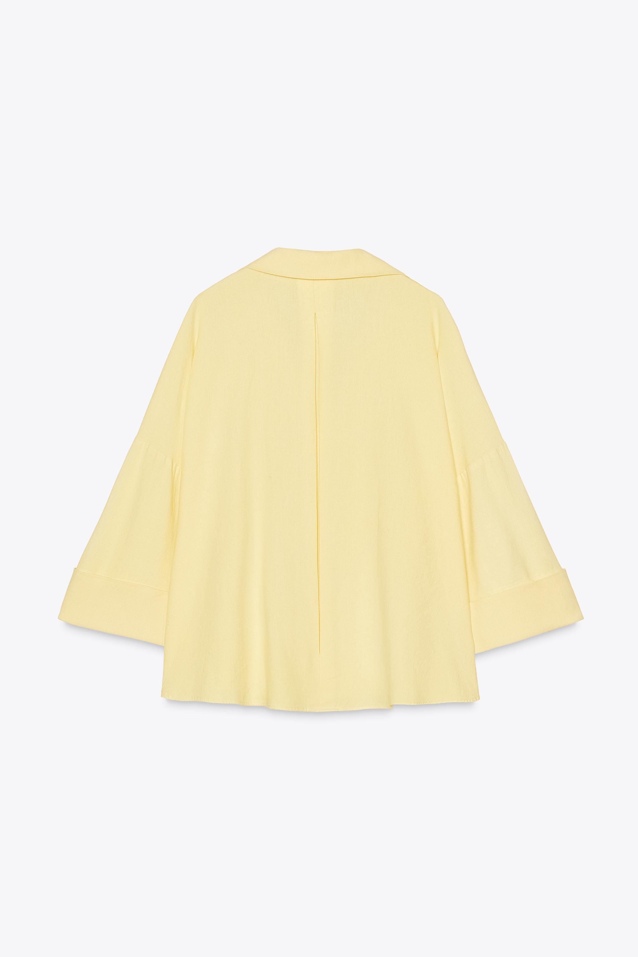 ☆ドイツ発*ZARA*新作*ワイドスリーブリネンジャケット/LB☆ Z1975 ワイドスリーブ デニムシャツ - ブルー | ZARA Japan / 日本