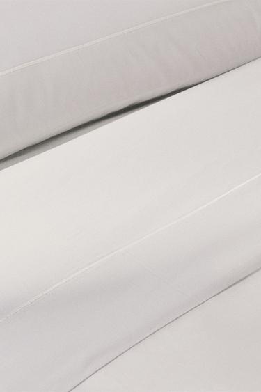 PERCALE FLAT SHEET (800 THREAD COUNT) - White by Zara - Image 6