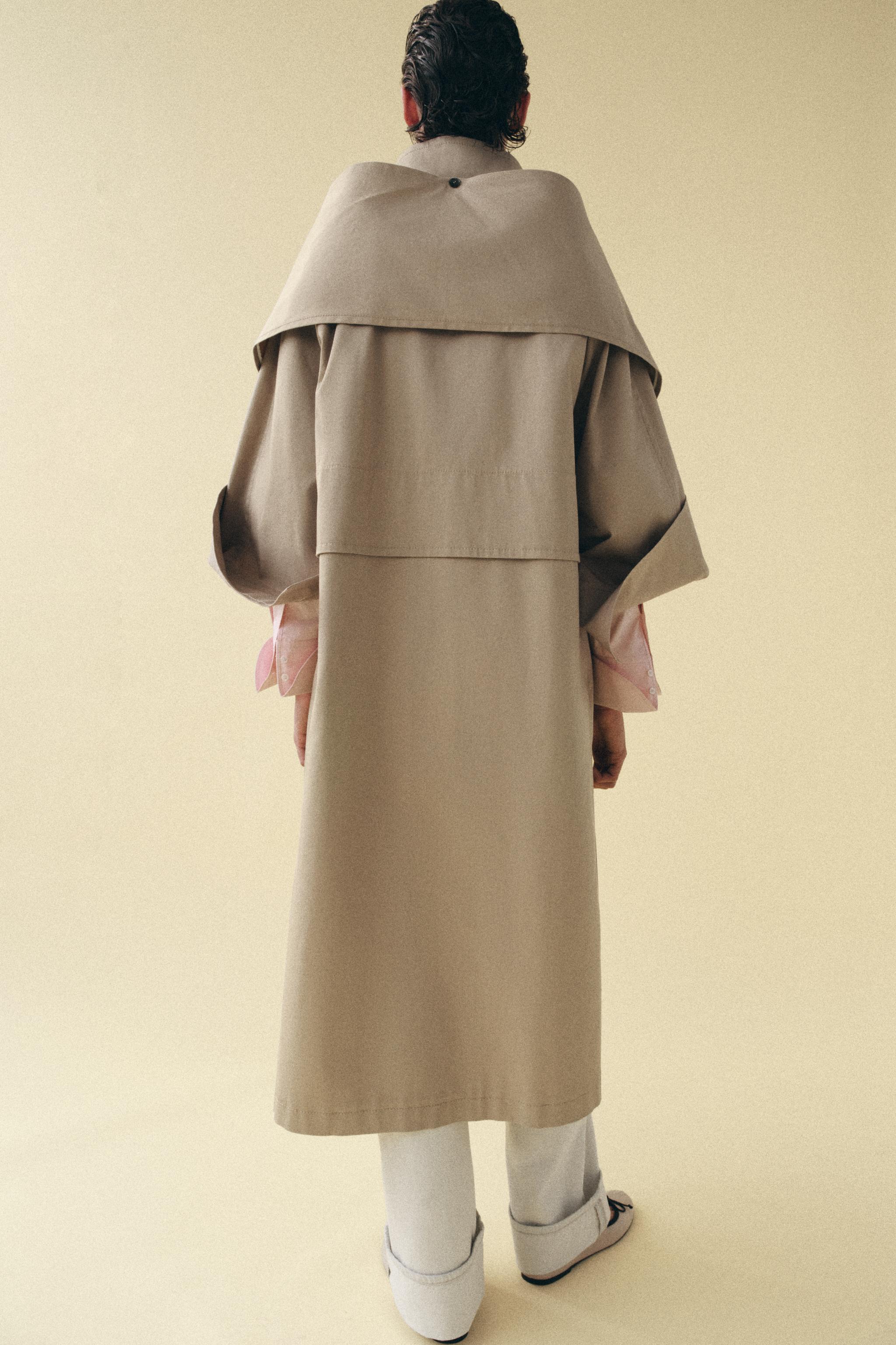 OVERSIZED TRENCH COAT WITH SCARF ZW COLLECTION LIMITED EDITION