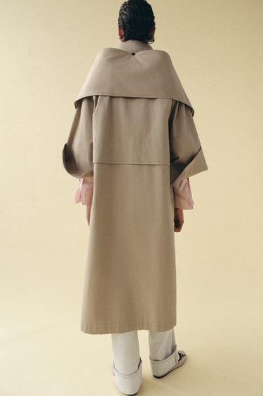 TRENCH OVERSIZE FOULARD ZW COLLECTION ÉDITION LIMITÉE - vert kaki-moyen de Zara - Image 5