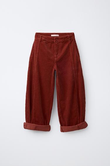 بنطلون باريل كوردروي - تيجا by Zara