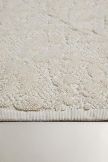 FLORAL JACQUARD BATH MAT - Ivory by Zara - Image 3