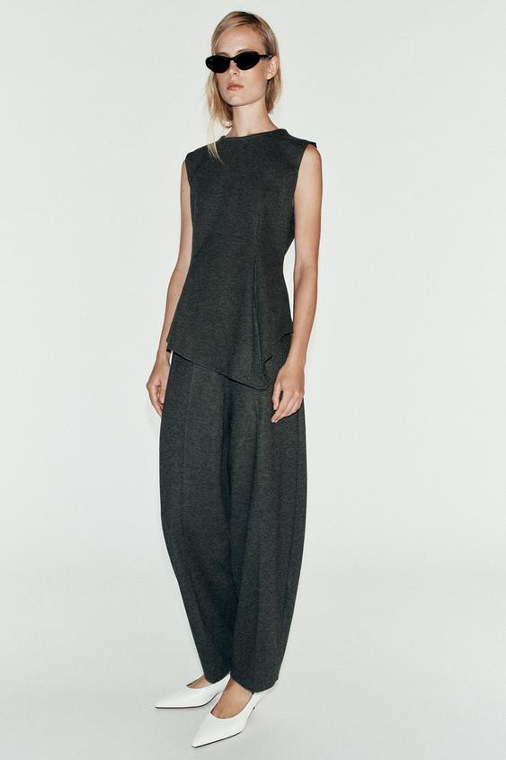 SOFT CARROT TROUSERS - Dark grey de Zara - Imagen 0