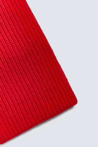 ÉCHARPE EN MAILLE LAINE - CACHEMIRE - Rouge de Zara - Image 2