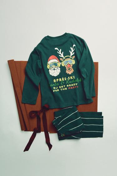 6-14 JAHRE/ KOMBINIERTER SCHLAFANZUG MIT STREIFEN - Grün von Zara