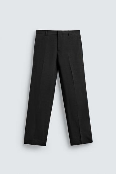 Zaras KOSTYMBYXA RELAXED FIT VISKOS-LINNE - Svart