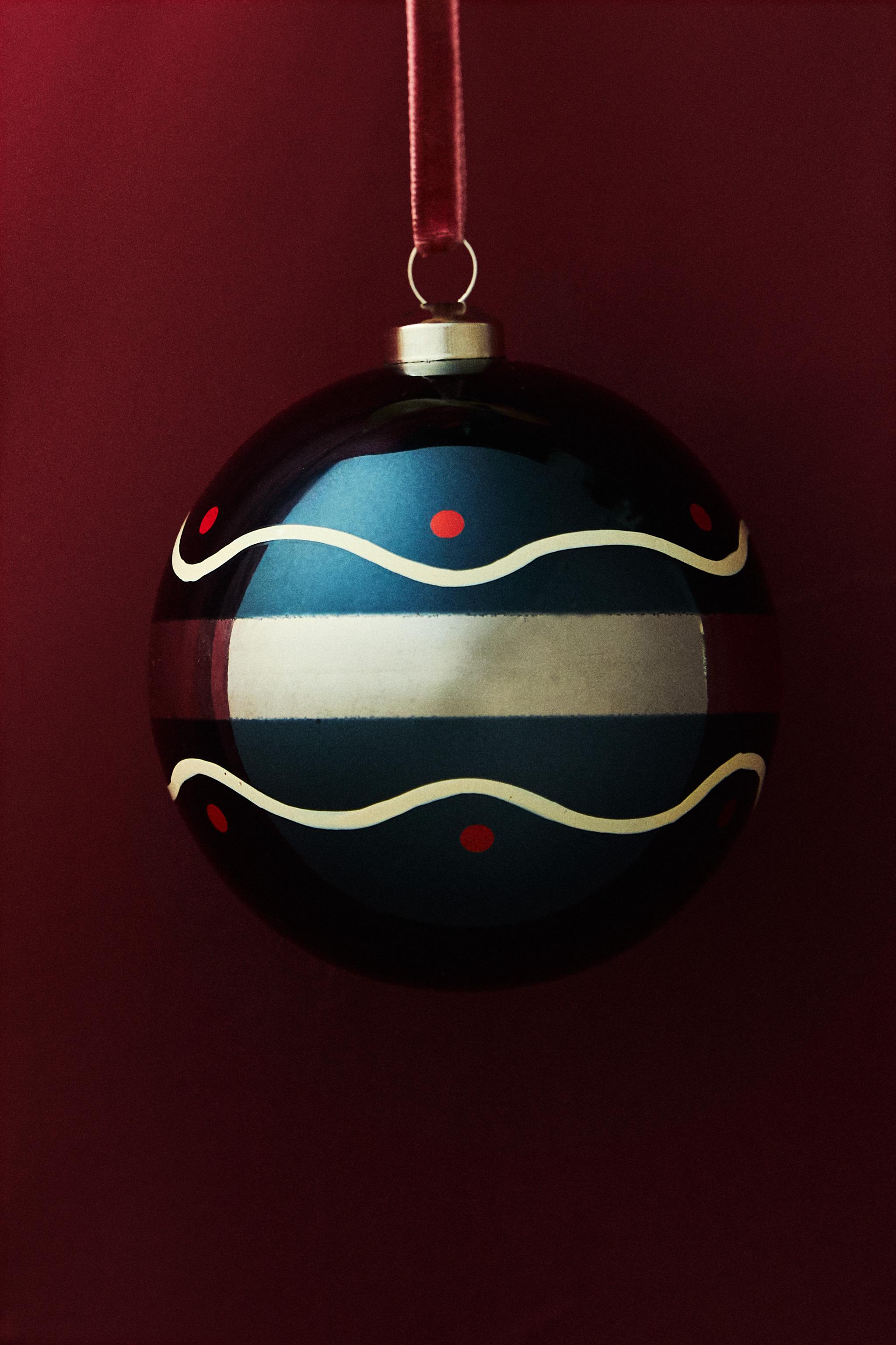 DÉCORATION SAPIN RAYURES ONDULÉES NOËL