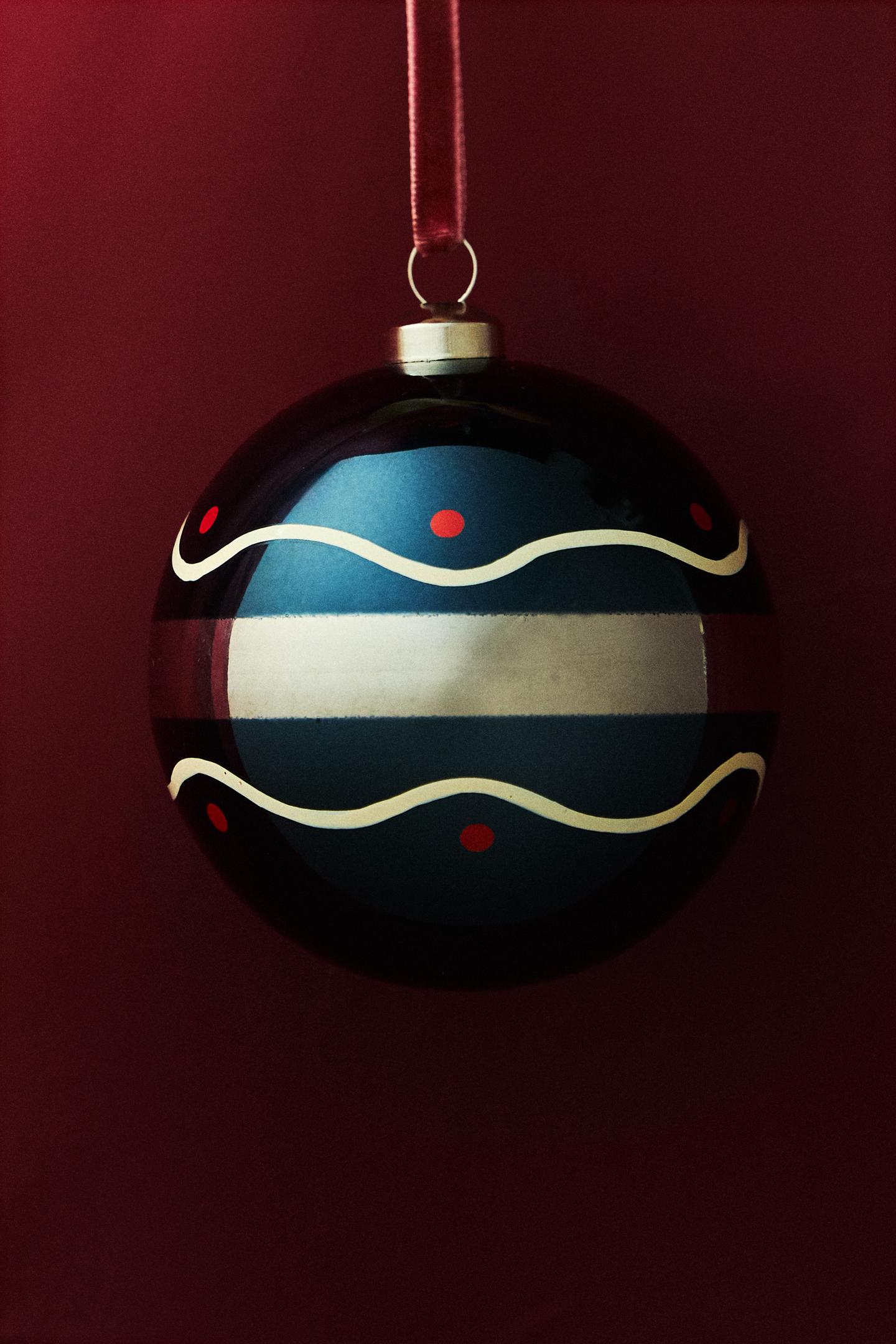Ёлочные украшения Zara Wavy Stripe Christmas Tree Decoration, цвет: Светлый синий — фото 5