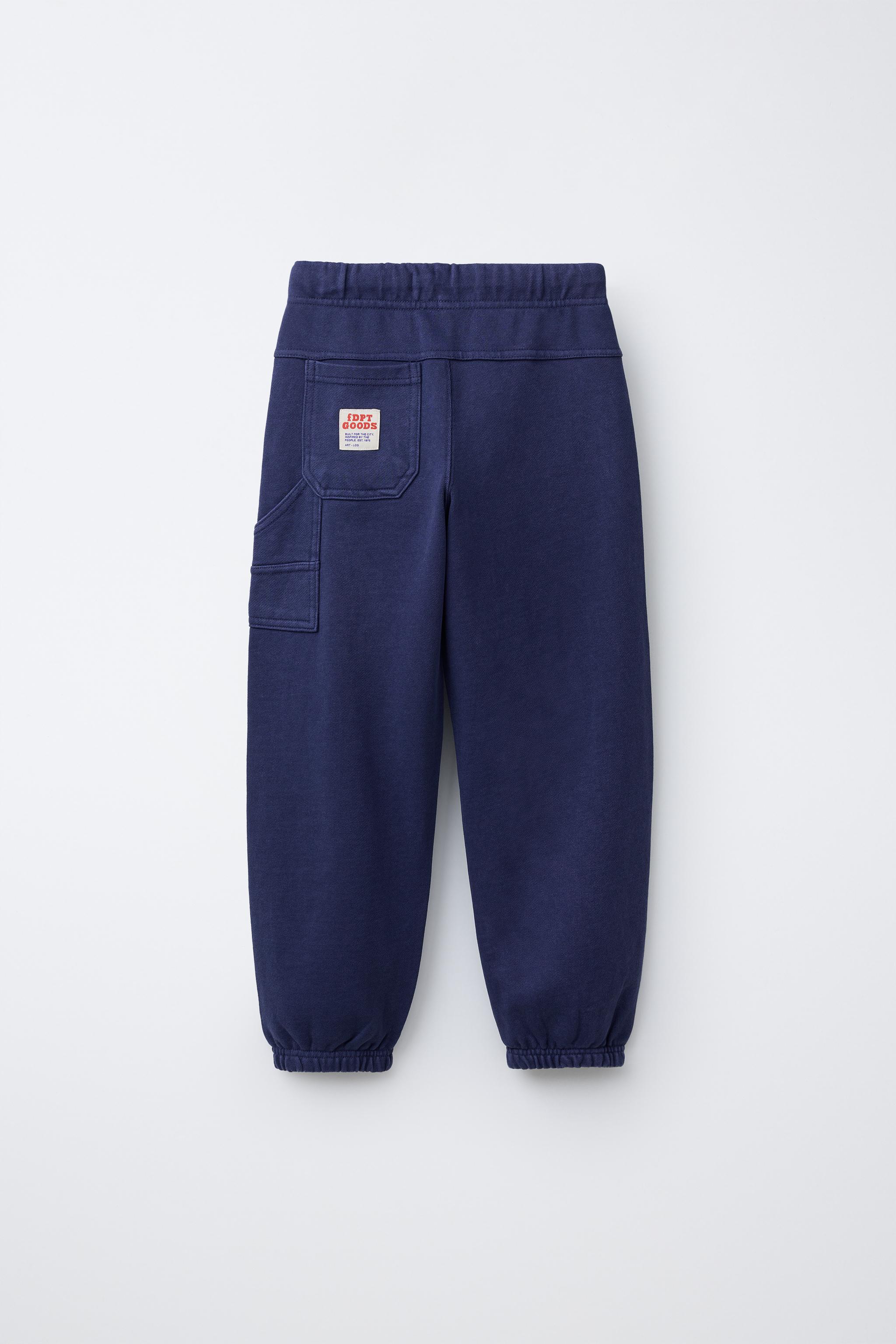 まる CARPENTER PLUSH PANTS - Blue | ZARA United States