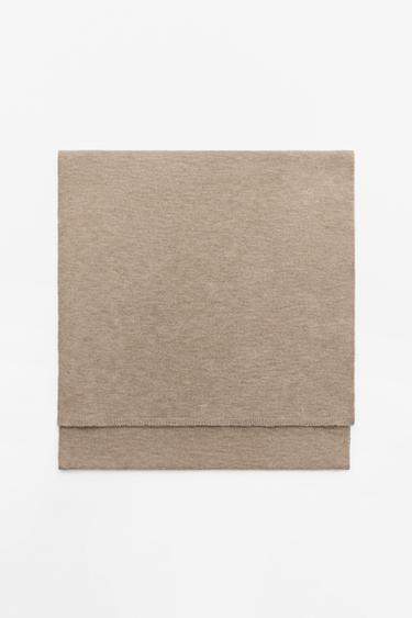 BASIC PLAIN SCARF — taupe brown 1