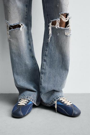 BASKETS EN CUIR HARRY LAMBERT FOR ZARA X DISNEY - Bleu de Zara - Image 2