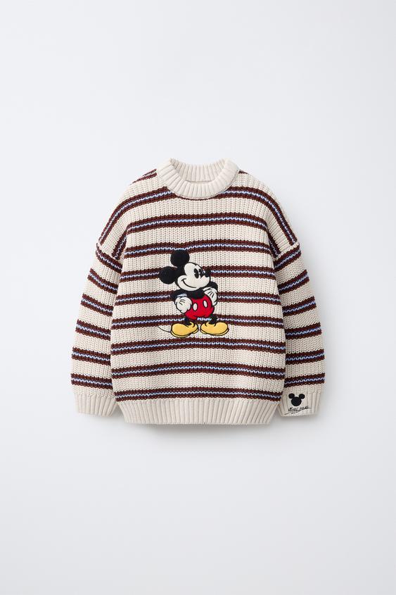 MICKEY MOUSE © DISNEY STRIPED KNIT JUMPER - Brown-Blue de Zara - Imagen 0