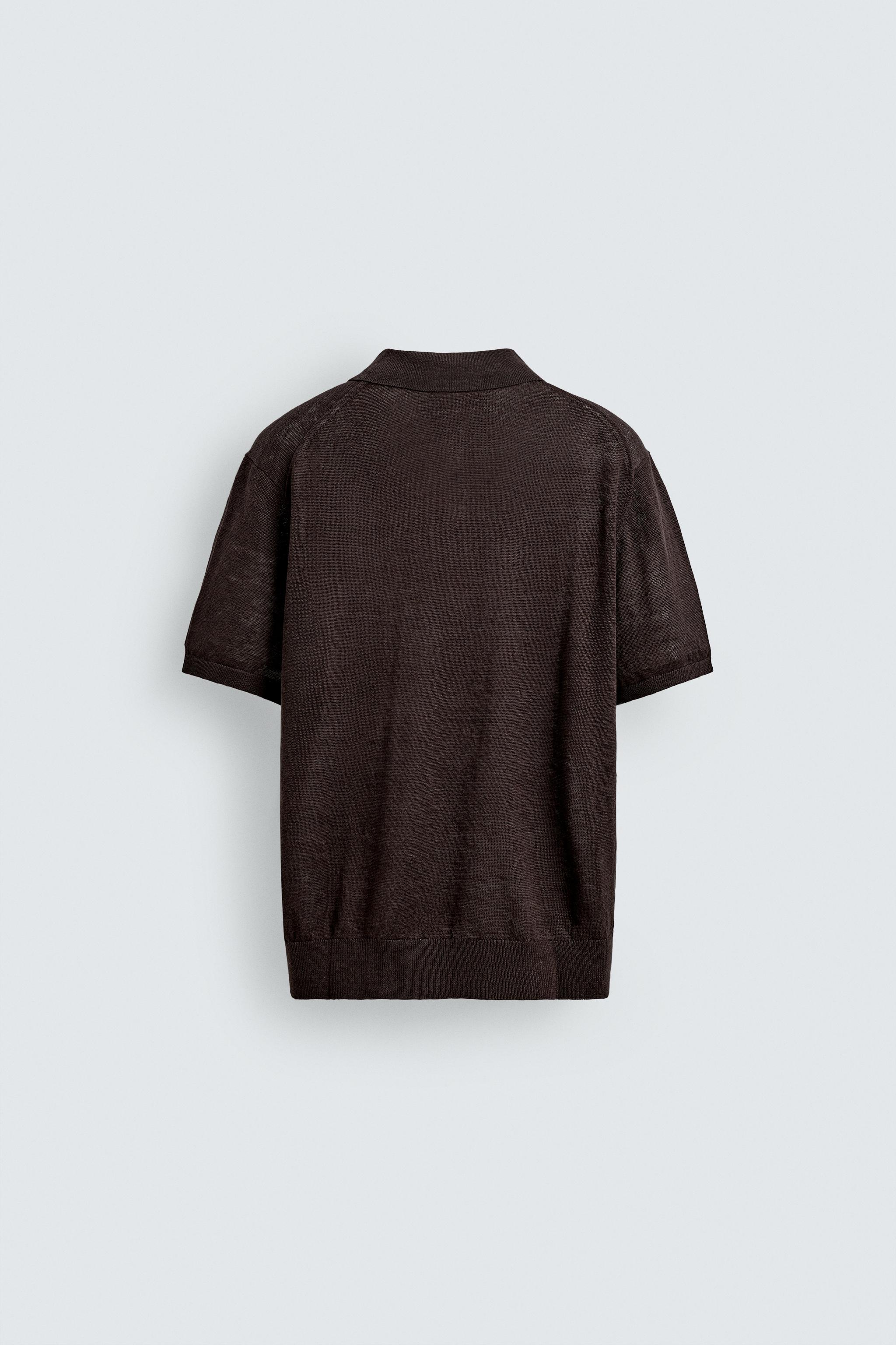 100% LINEN KNIT POLO SHIRT