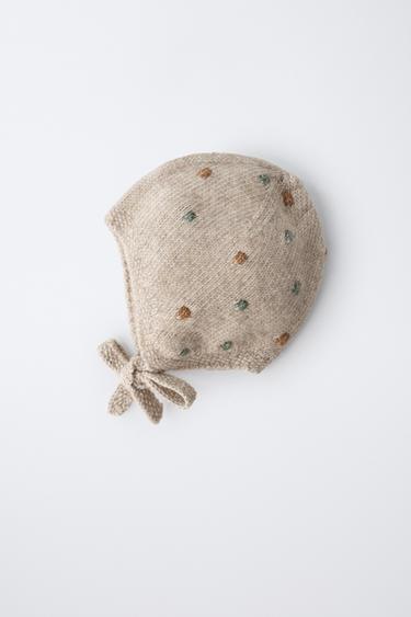 BOBBLE KNIT BONNET - Light beige by Zara - Image 3