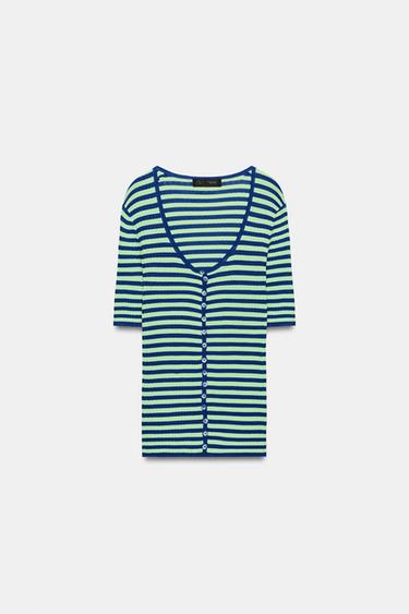 STRIPED KNIT TOP - striped by Zara