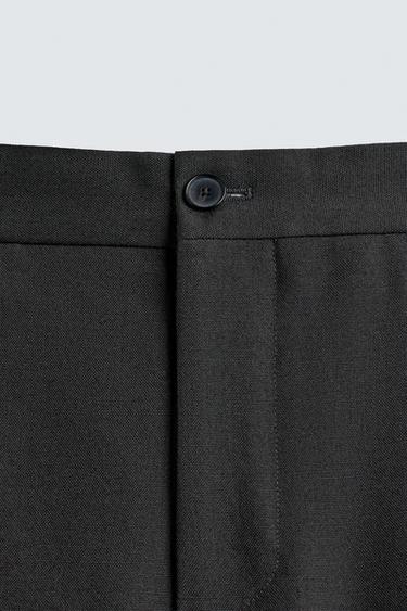 LIMITED EDITION 100% WOOL SUIT TROUSERS - Green / Blue by Zara