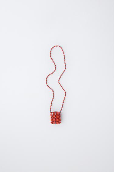 LONG BEAD NECKLACE - Orange by Zara