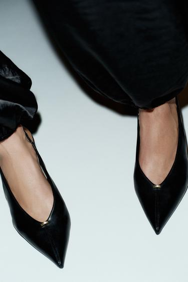 HEELED SLINGBACK SHOES - Black by Zara - Image 2