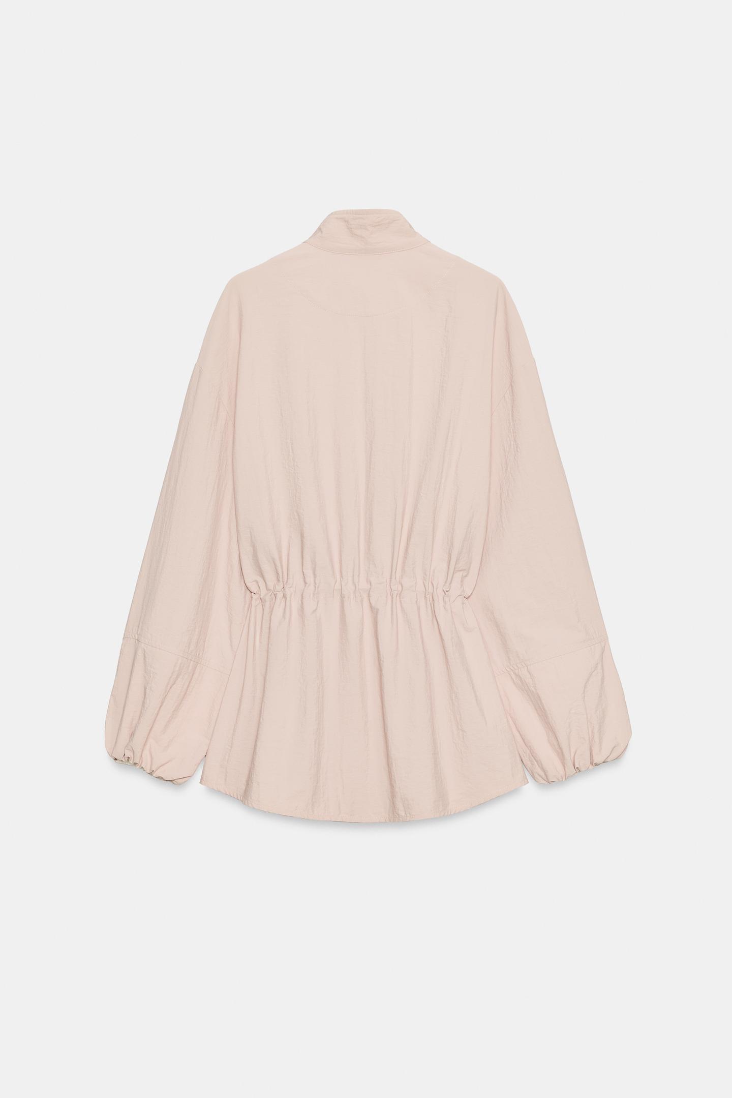 Женская куртка Zara Stand-Up Collar, цвет: Розовый — фото 8