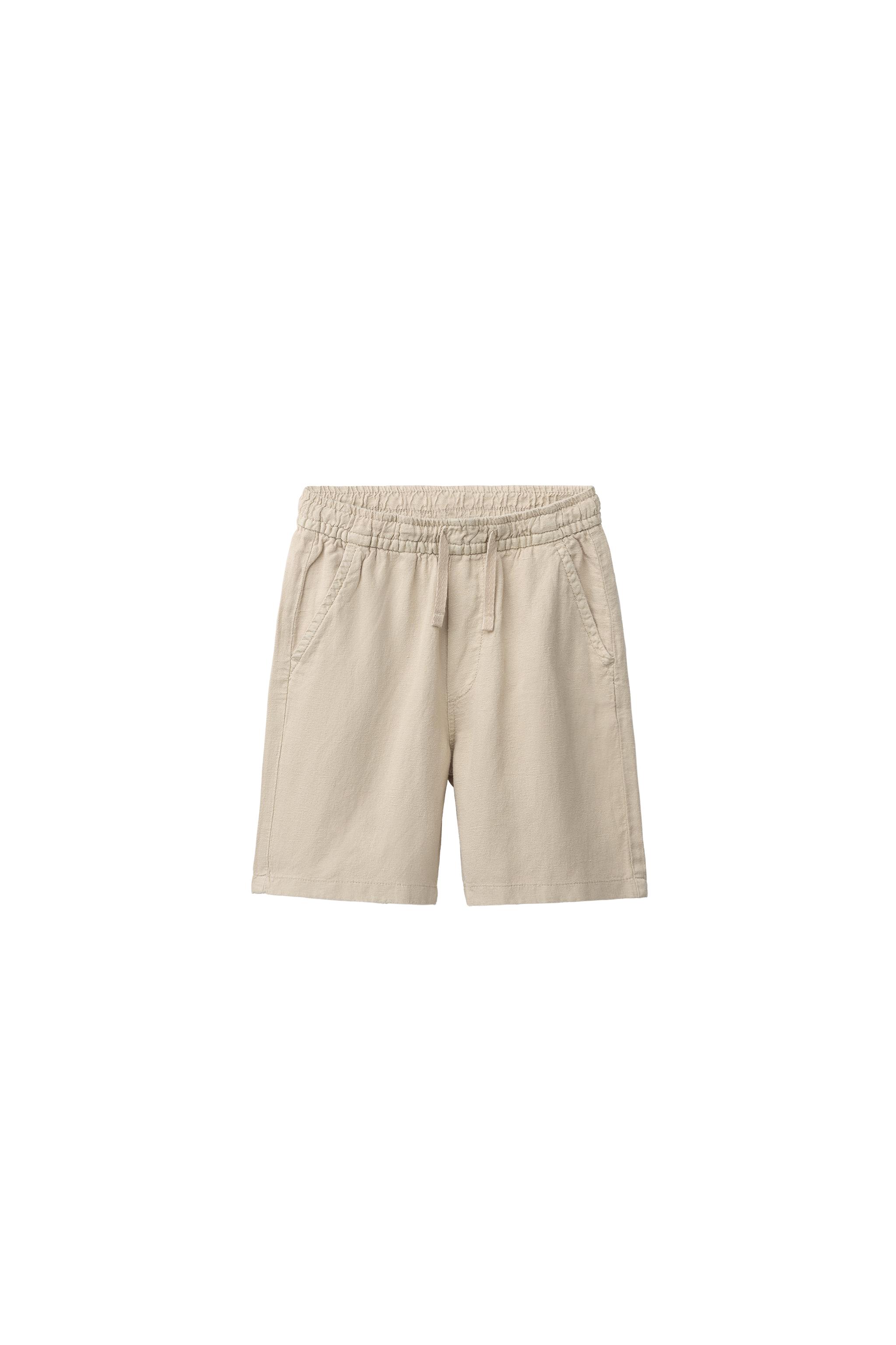 リネンブレンドフルイドバミューダパンツ - サンド | ZARA Japan / 日本