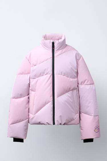 WASSER- UND WINDABWEISENDE DAUNENJACKE MIT WELLENMUSTER – RECCO® SYSTEM – SKI-KOLLEKTION - Rosa von Zara