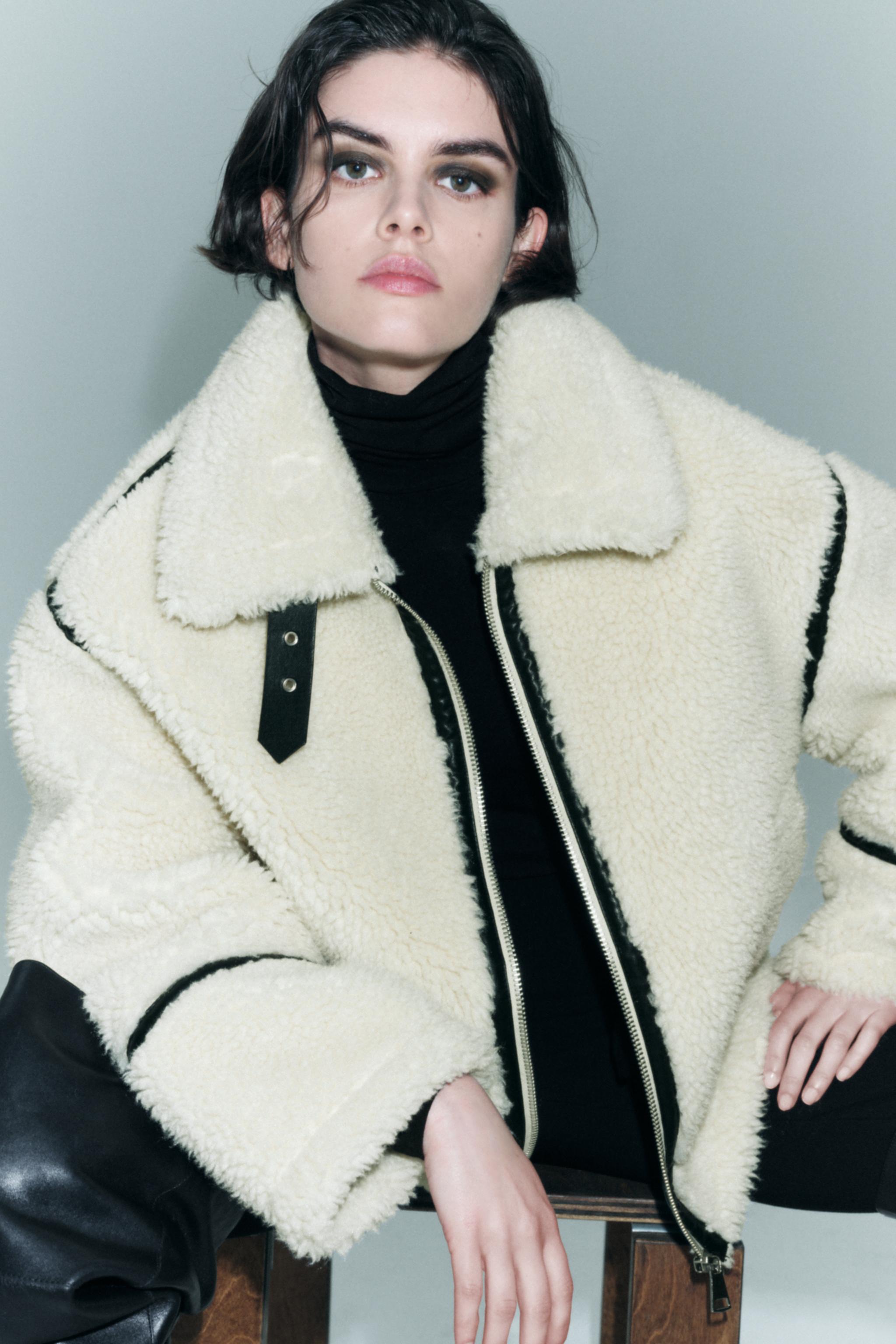 Sheepskin shop jacket zara